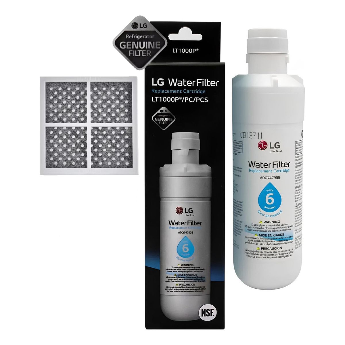 LG - Filtro Original LG Agua Refrigerador Lt1000p + Filtro Aire