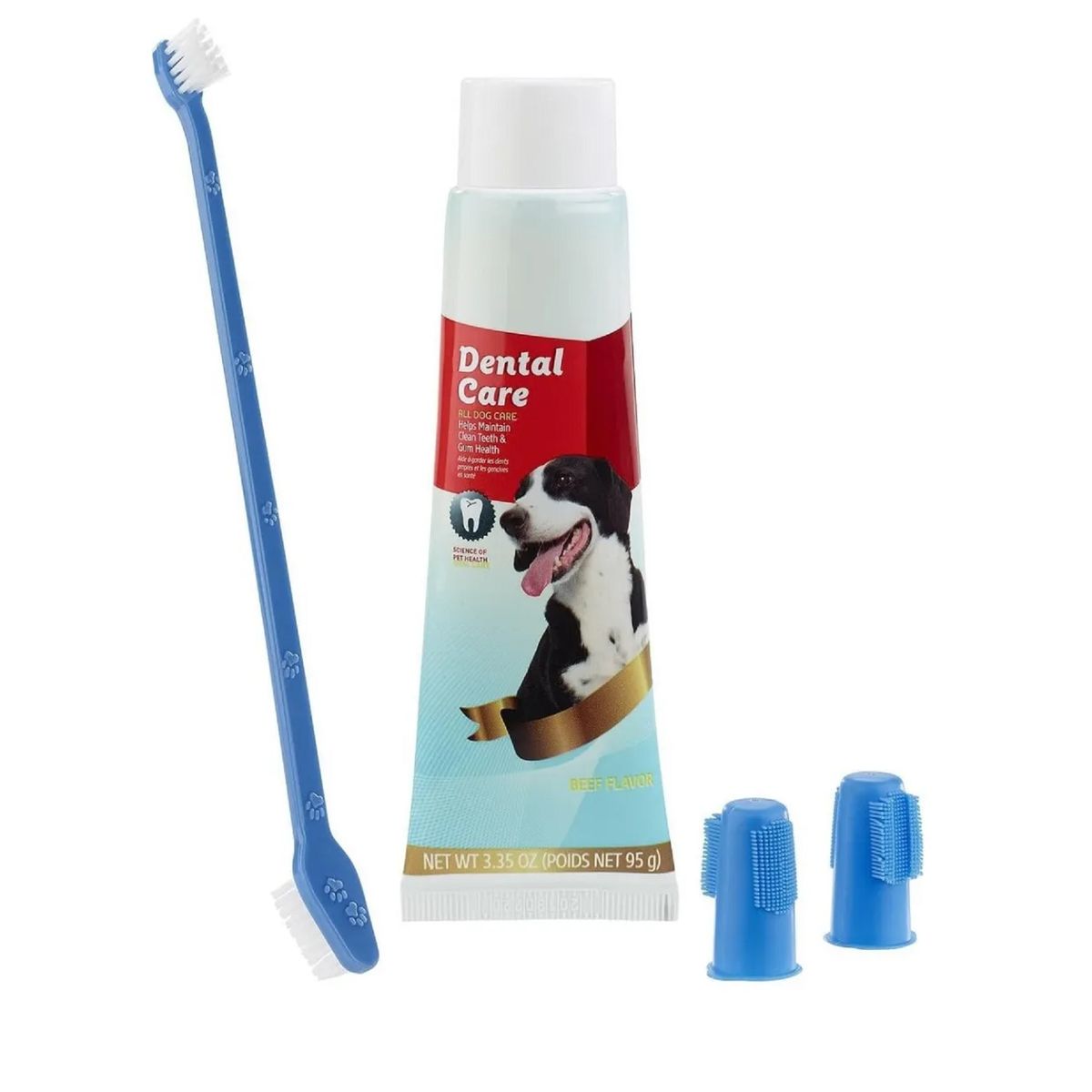 GENERICO - Kit Cepillo Dental Y Crema Para Perro Dedales
