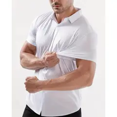 BLUE MOUNTAIN - CAMISA MANGA CORTA VERSATIL USO CASUAL Y FORMAL