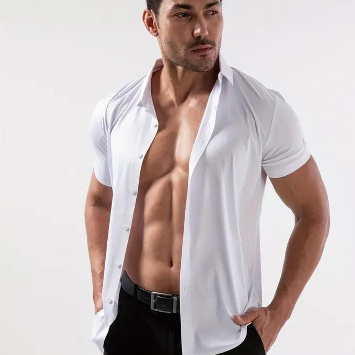 BLUE MOUNTAIN - CAMISA MANGA CORTA VERSATIL USO CASUAL Y FORMAL