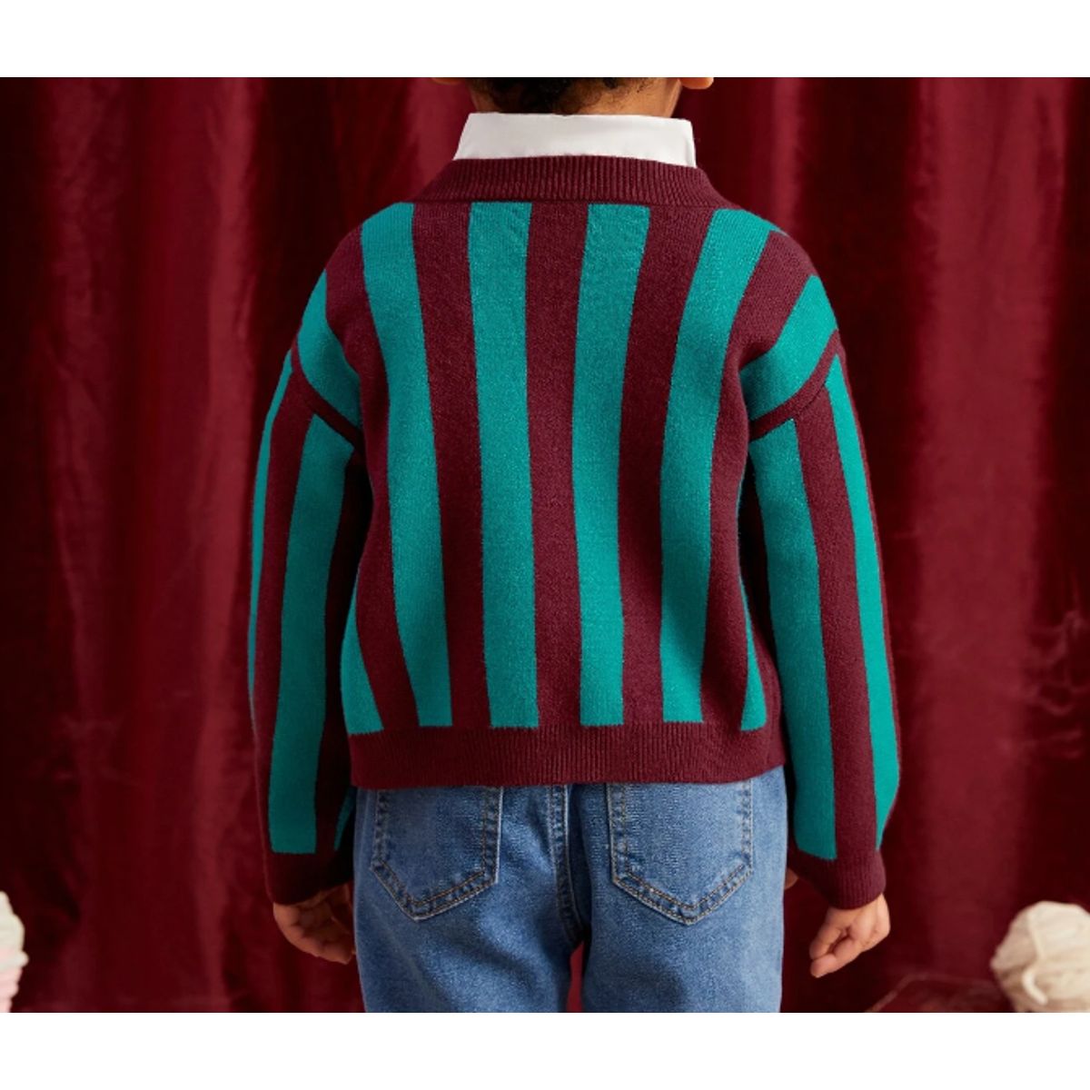 KIRAMA CLOTHING STORE - Cardigan Infantil a Rayas