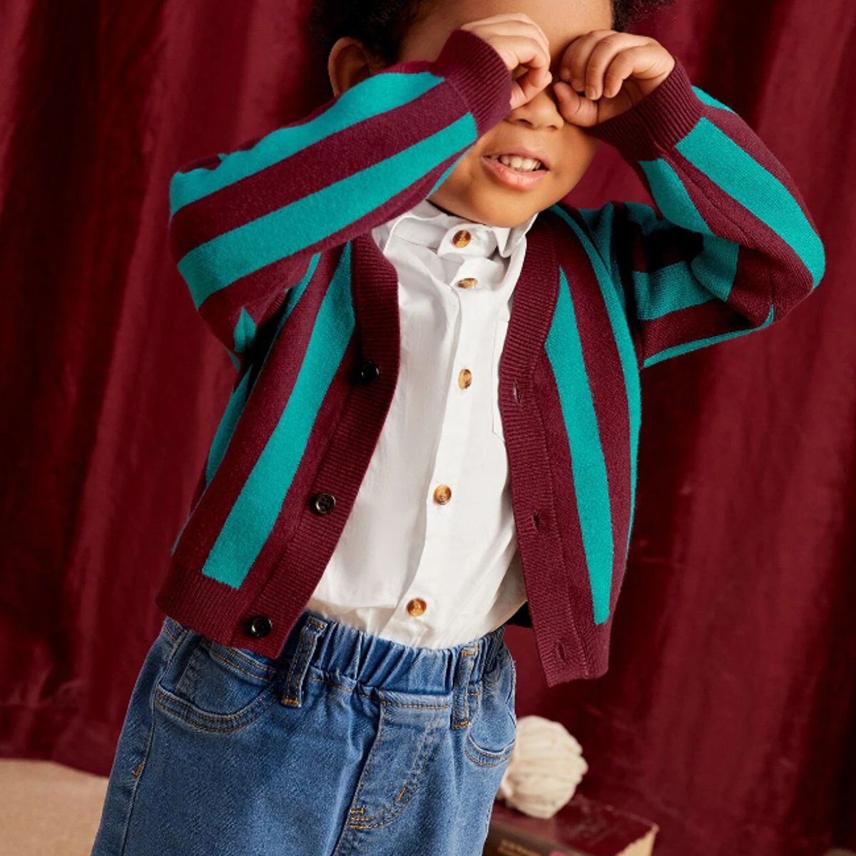 KIRAMA CLOTHING STORE - Cardigan Infantil a Rayas