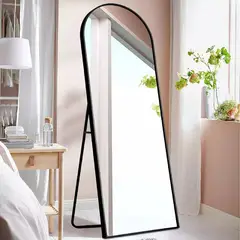 DEKAM DISEÑO - Espejo Pedestal Ovalado Negro 160x48 Cms