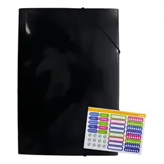 ADETEC - Carpeta Oficio Con Elástico 1 Unidad - Negro