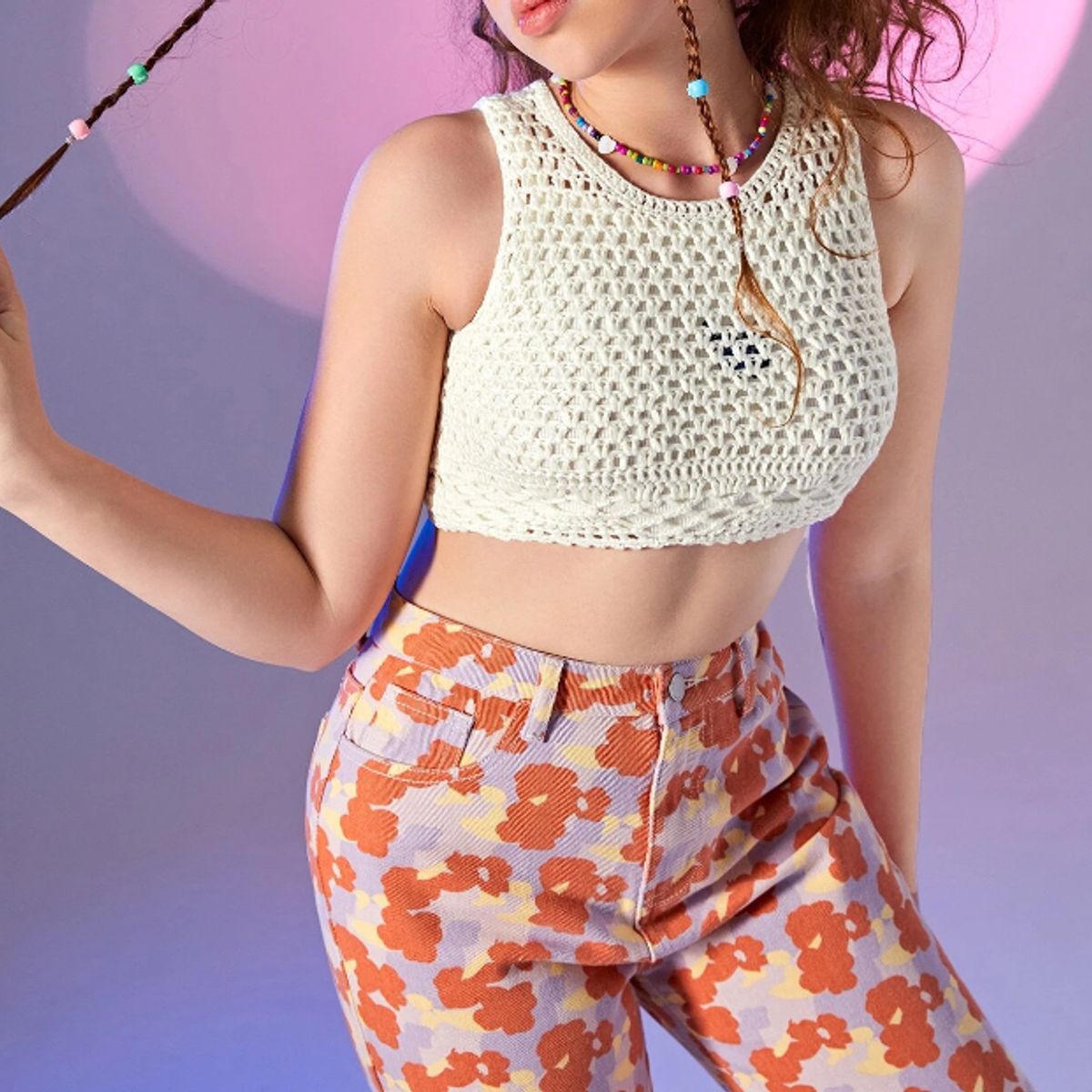 KIRAMA CLOTHING STORE - Top Tejido Crop Beis