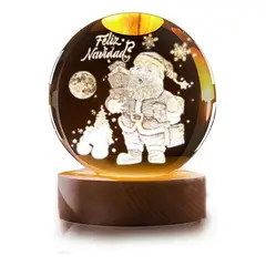 GENERICO - Esfera De Cristal Lámpara Noche Diseño Navidad 3d Bola 6cm YL93