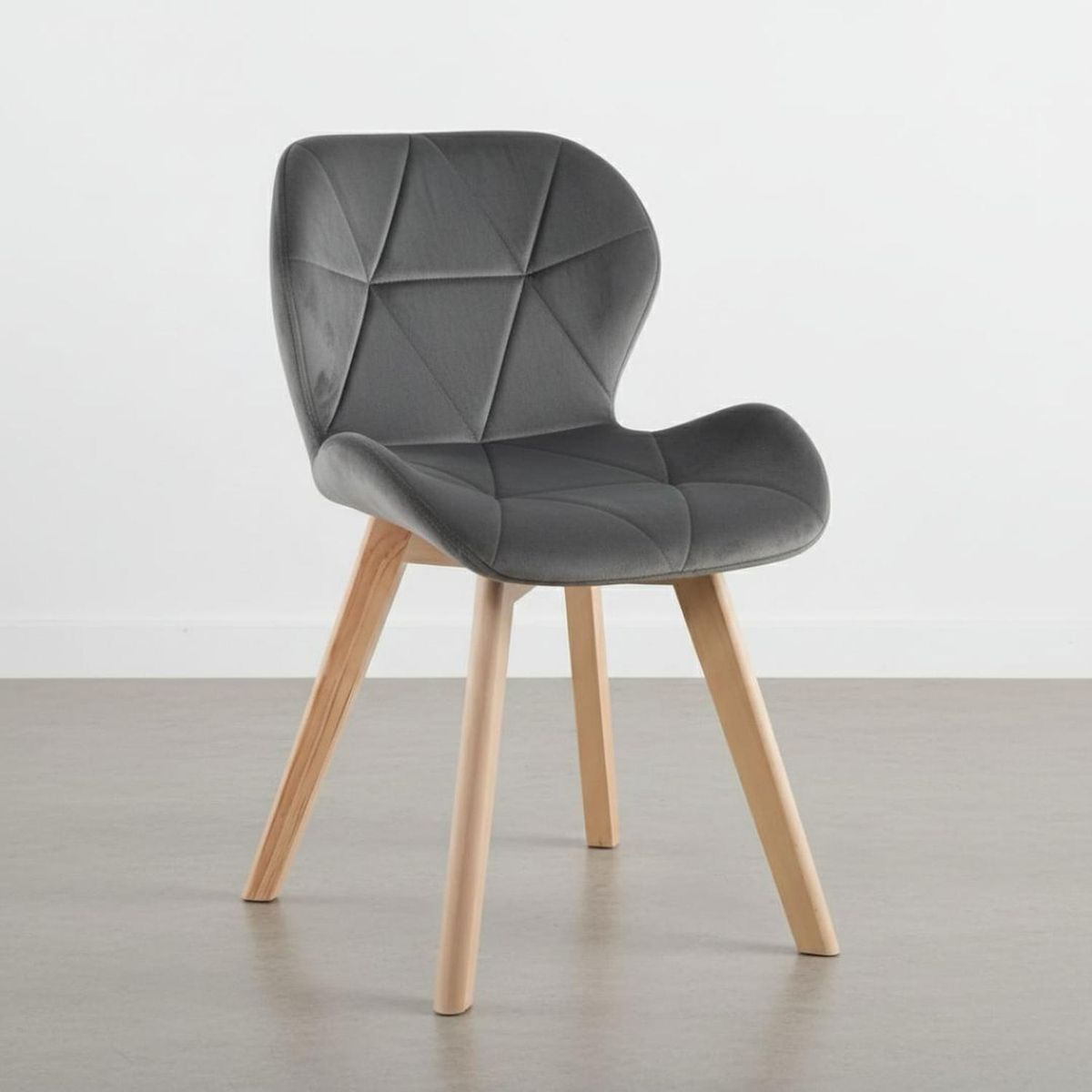 PANDALINO - Pack 4 Sillas Rubik Velvet Gris - Elegancia y Confort