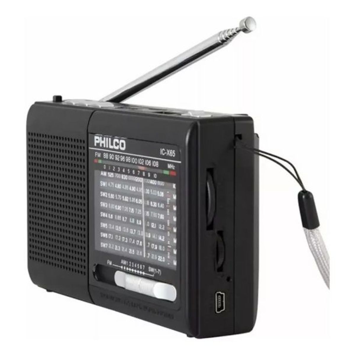 PHILCO - Radio Portatil Philco Ic-x65 Multibandas Usb Color Negro