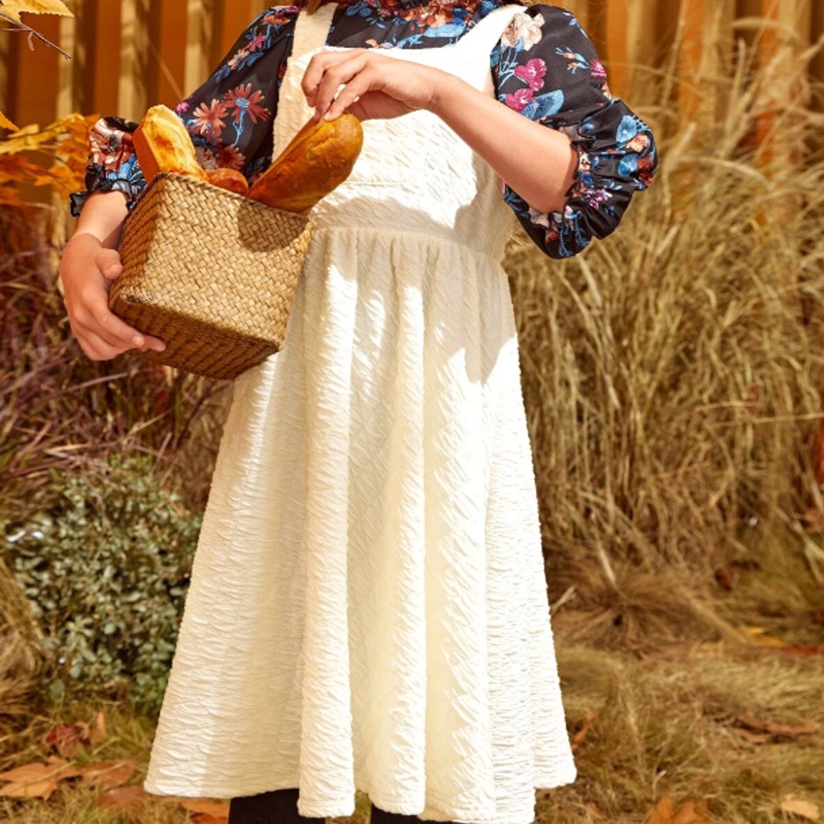 KIRAMA CLOTHING STORE - Vestido Infantil Beis con Tirantes