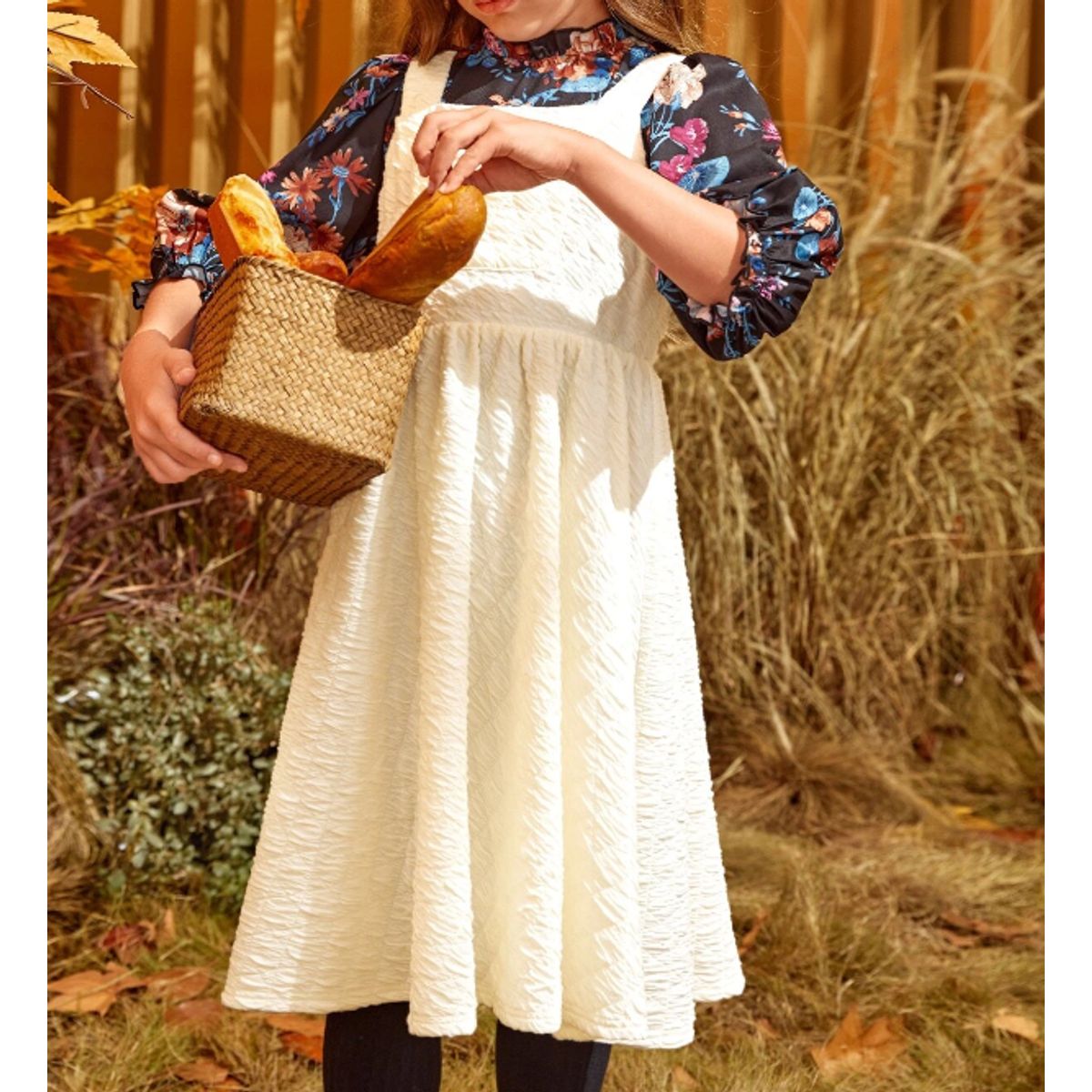 KIRAMA CLOTHING STORE - Vestido Infantil Beis con Tirantes