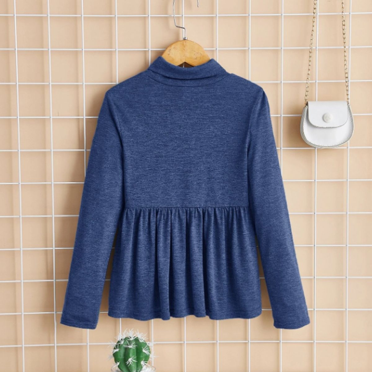 KIRAMA CLOTHING STORE - Top Infantil Peplum Estilo Casual Con Corte Campana