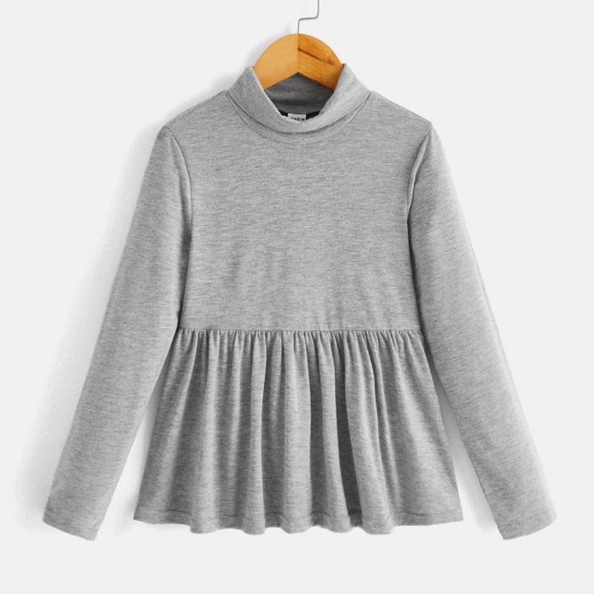 KIRAMA CLOTHING STORE - Top Infantil Peplum Estilo Casual Con Corte Campana