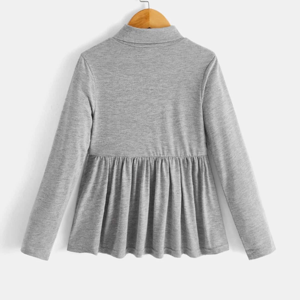 KIRAMA CLOTHING STORE - Top Infantil Peplum Estilo Casual Con Corte Campana