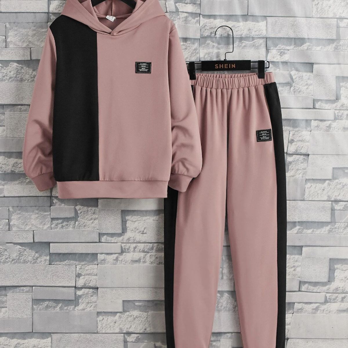 KIRAMA CLOTHING STORE - Conjunto Infantil Rosa Vieja  Sudadera con Capucha + Jogger Deportivo