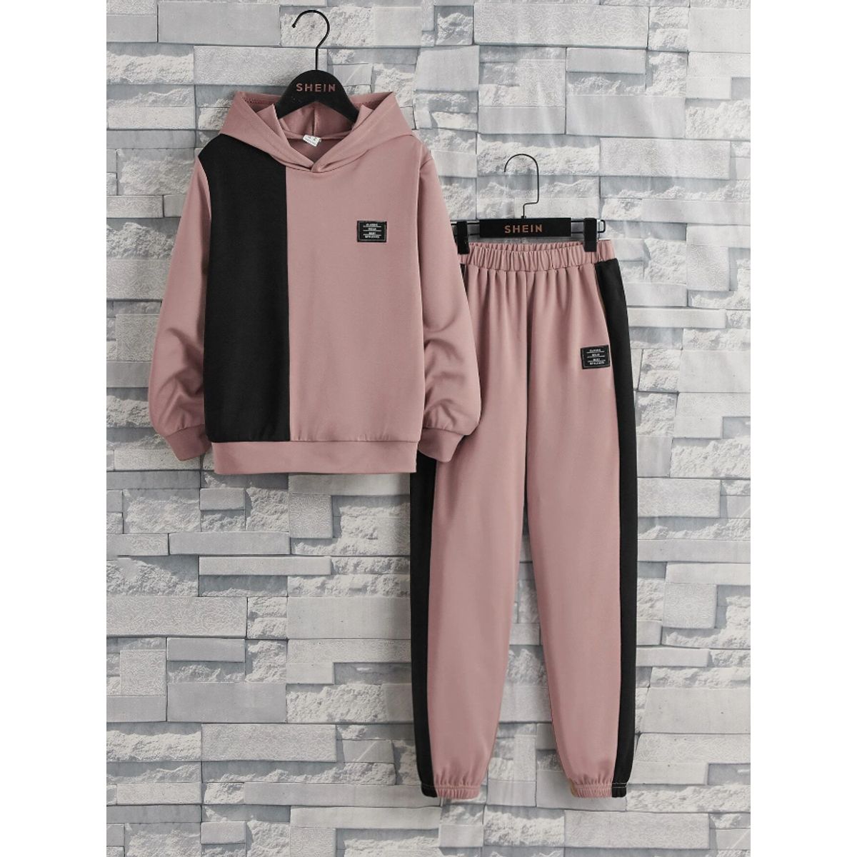 KIRAMA CLOTHING STORE - Conjunto Infantil Rosa Vieja  Sudadera con Capucha + Jogger Deportivo