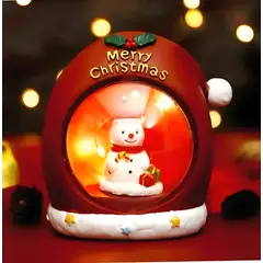 GENERICO - Esfera De Cristal De Gorro Pascuero Con Luz Lámpara Navidad