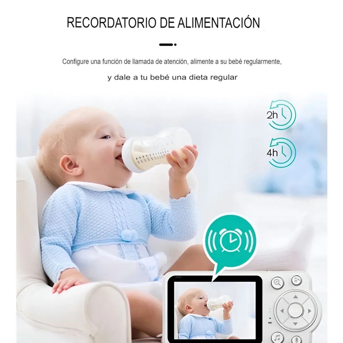 OEM - Camara De Baby Monitor Digital Segurida Inalambrico 28inch Blanco