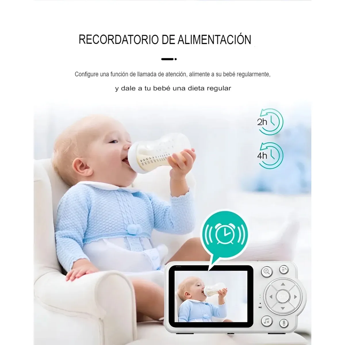 OEM - Camara De Baby Monitor Digital Segurida Inalambrico 28inch Blanco
