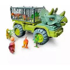 GENERICO - Camion Dinosaurio Transporte Camiones 2 Dinosaurios 1 Huevo Dinosaurio