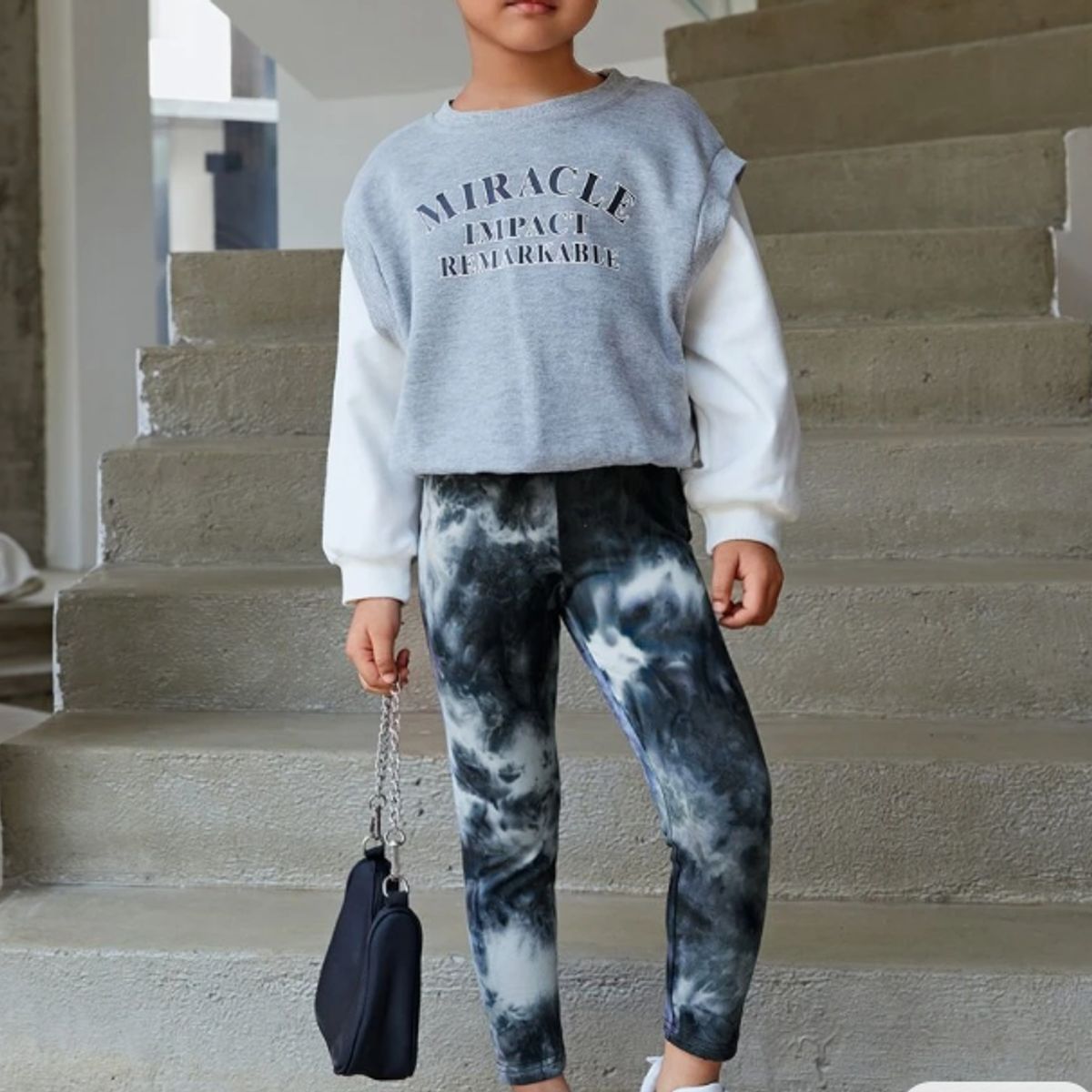 KIRAMA CLOTHING STORE - Leggings Infantiles Tie-Dye  Estilo Streetwear con Estampado Artístico