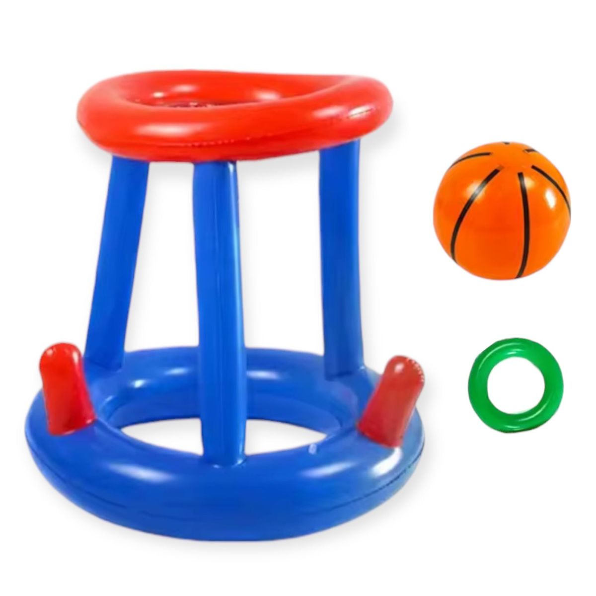 GENERICO - Juego Inflable Aro Basquet Y Lanza Anillo Para Piscina Flotador