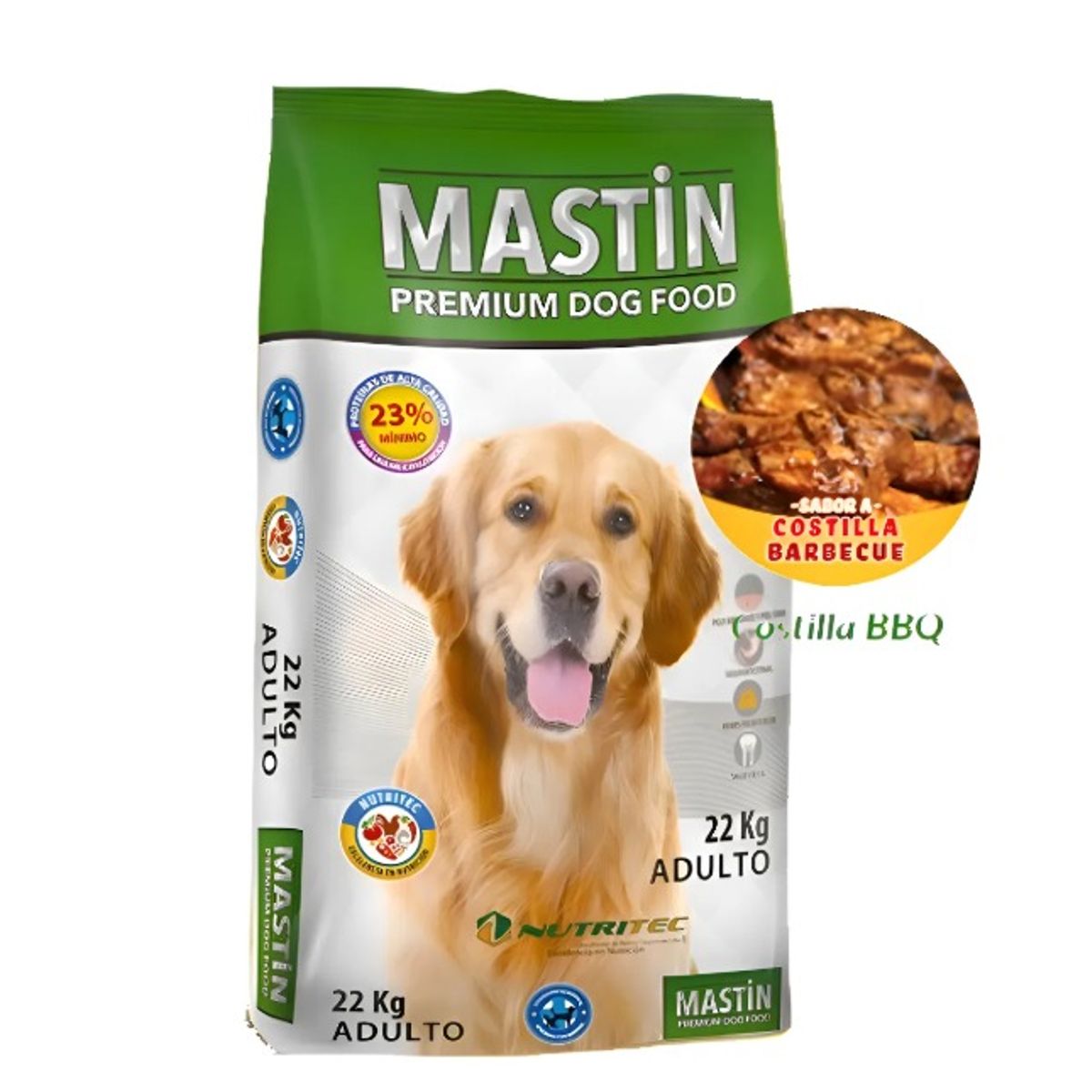 NUTRITAPE - Mastín Adulto Costilla Bbq 22kg