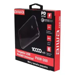 AIWA - Cargador Batería Externa Power Bank 10.000 Mah Paw-300