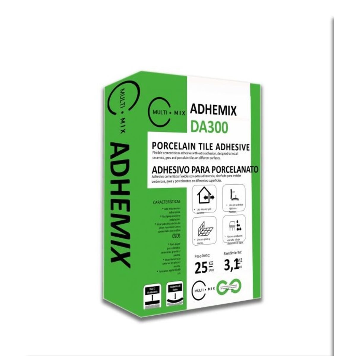 MULTIMIX - PACK 6 UNIDADES ADHESIVO PORCELANATO ADHEMIX DA300