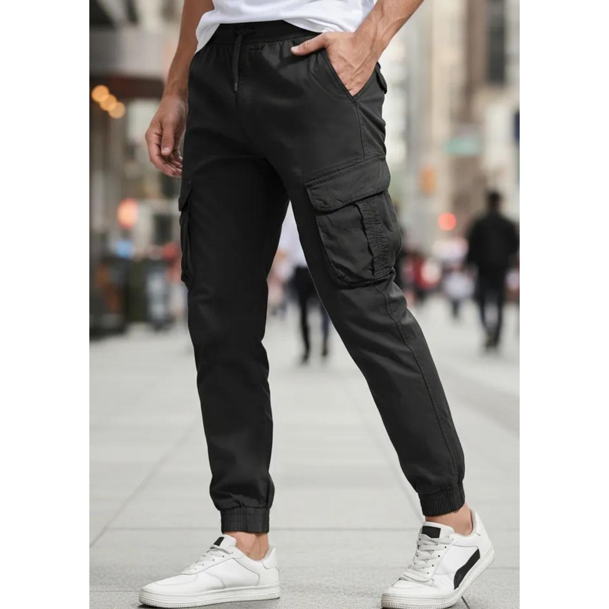 BLUE MOUNTAIN - PANTALON JOGGERS CARGO ADULTO VARON