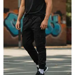 BLUE MOUNTAIN - Pantalon Bermuda Desmontable Cargo Jogging Con Multiples Bolsillos