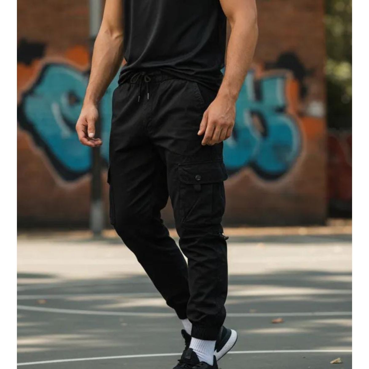 BLUE MOUNTAIN - Pantalon Bermuda  Desmontable Cargo Jogging Con Multiples Bolsillos