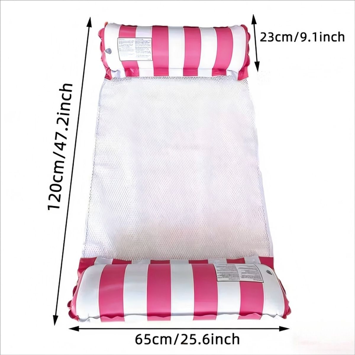 GENERICO - Hamaca flotante rayada  Ideal para piscina y playa-rosa