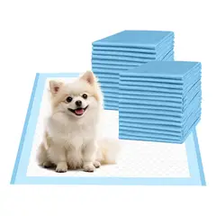 GENERICO - 120 Pañales Sabanillas Mascotas Desechables Perros 60x60 Cm Celeste/blanco