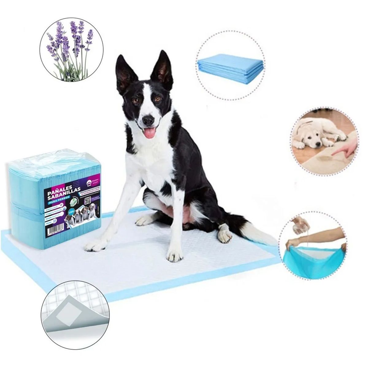 GENERICO - 100 Pañales Sabanillas Mascotas Perros 60x60 Cm
