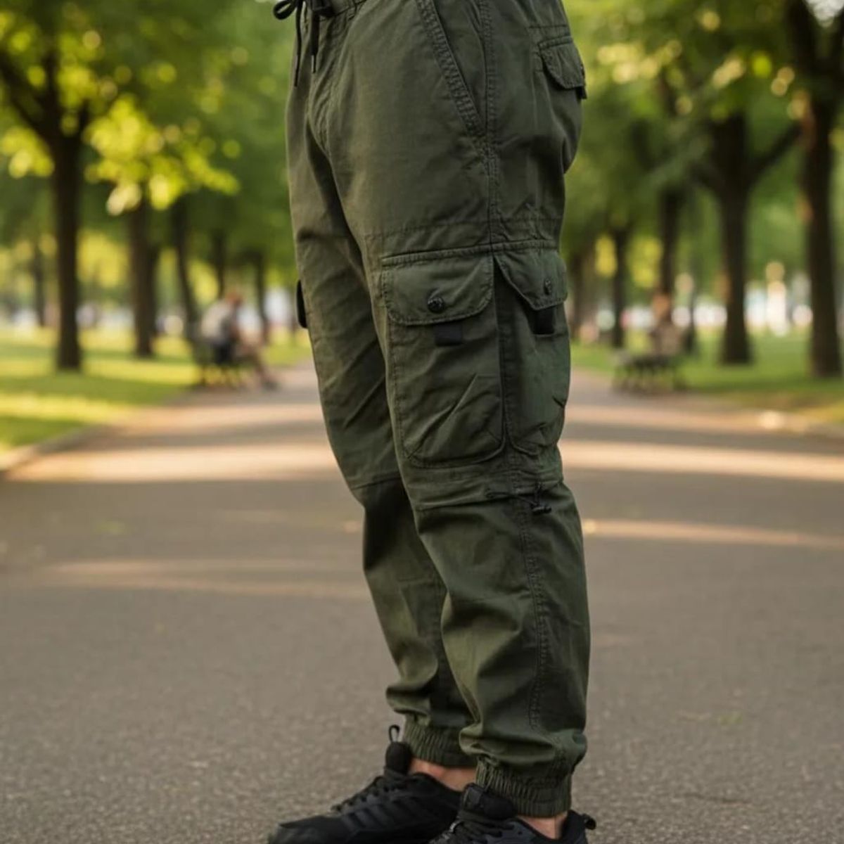 BLUE MOUNTAIN - Pantalon Bermuda  Desmontable Cargo Jogging Con Multiples Bolsillos