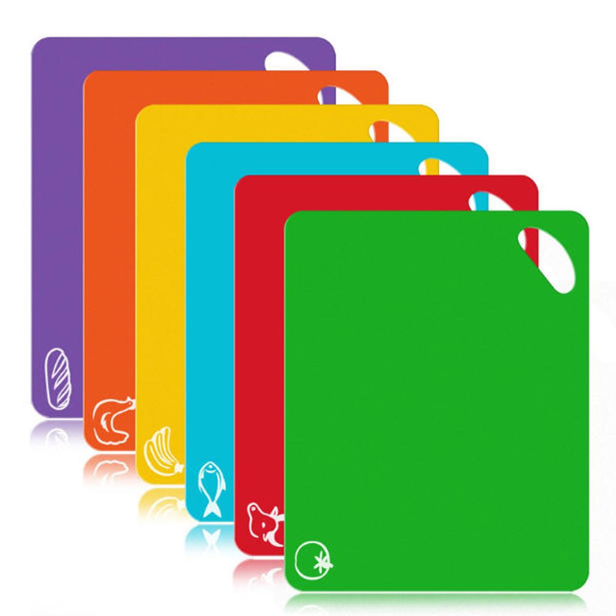 ATURE - Juego De 6 Tablas De Cortar Plásticas Multiusos Vale La Pena