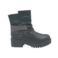 HERIEL - Bota Negra Baja Mujer
