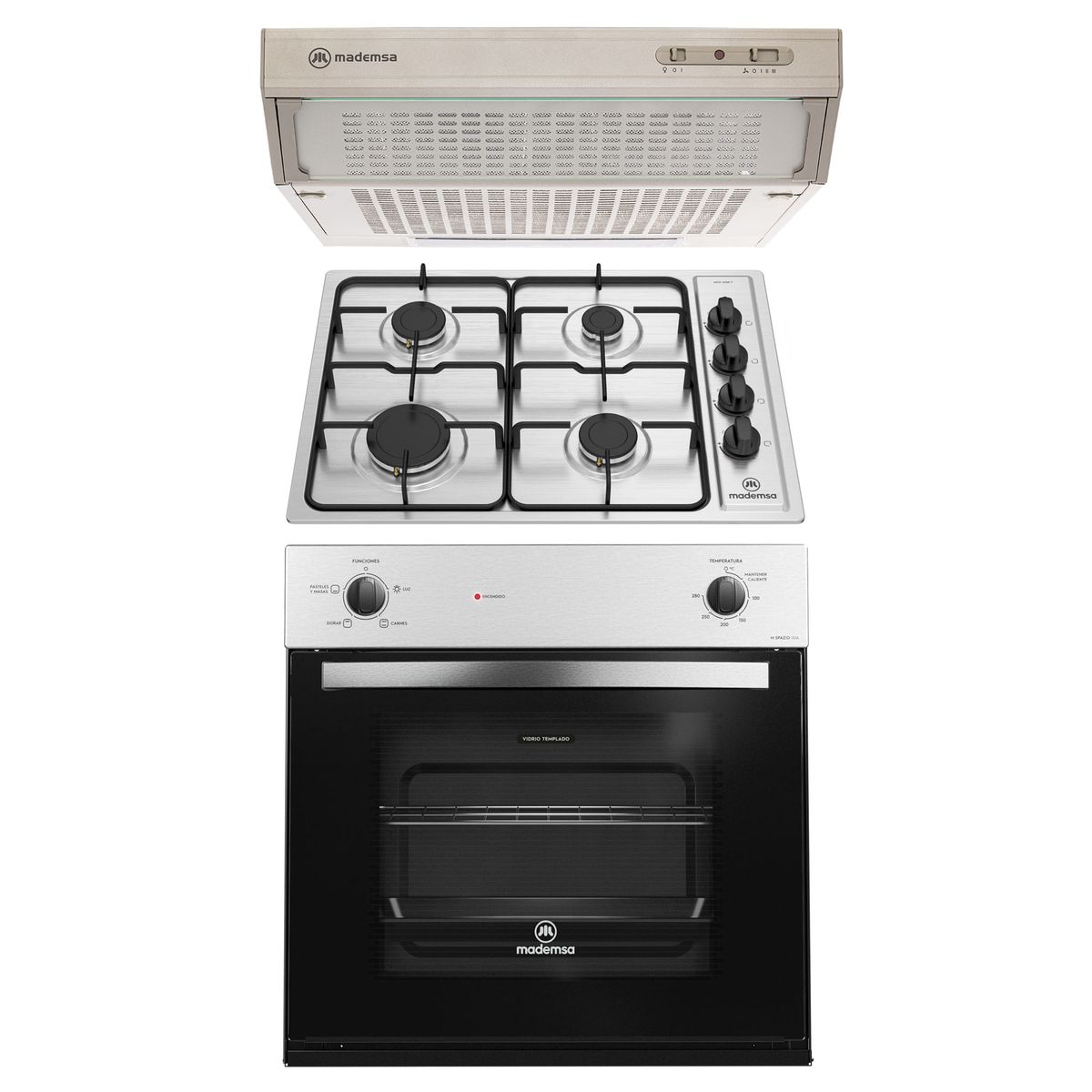 MADEMSA - Kit Empotrado Horno M 110A + Encimera 435E + Campana U160S