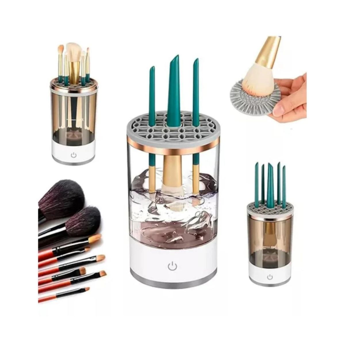 GENERICO - Limpiador De Brochas De Maquillaje USB Lava Y Seca En Segundos