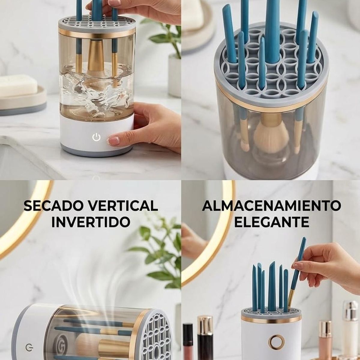 GENERICO - Limpiador De Brochas De Maquillaje USB Lava Y Seca En Segundos