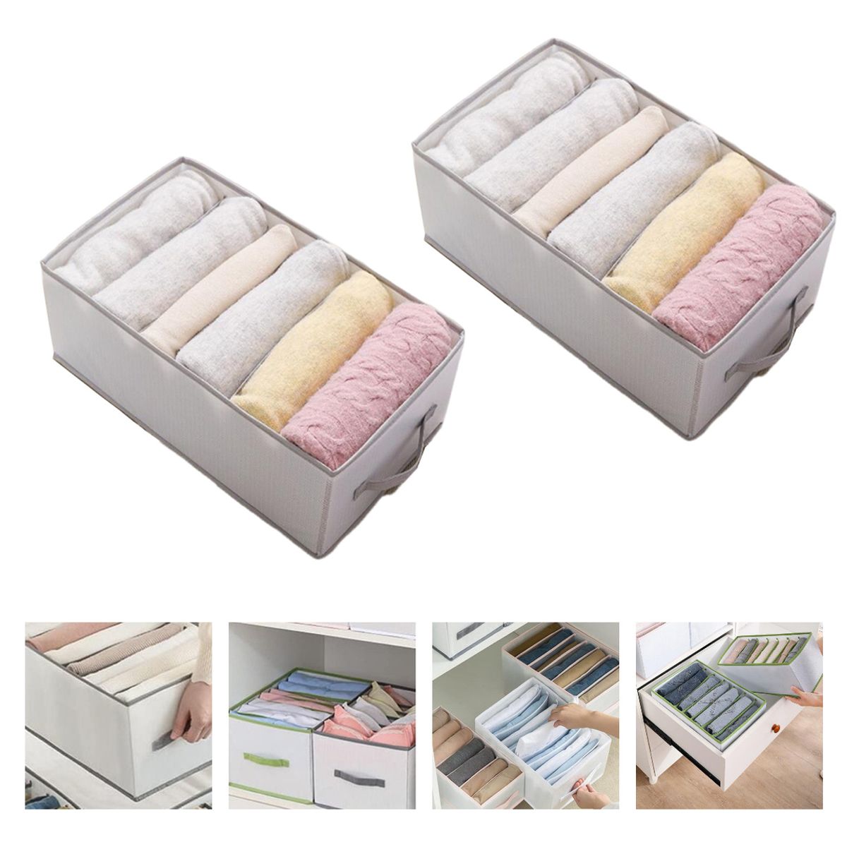 EINICIO - 2 Cajas Organizadoras Closet Cajas Organizadoras Para Ropa