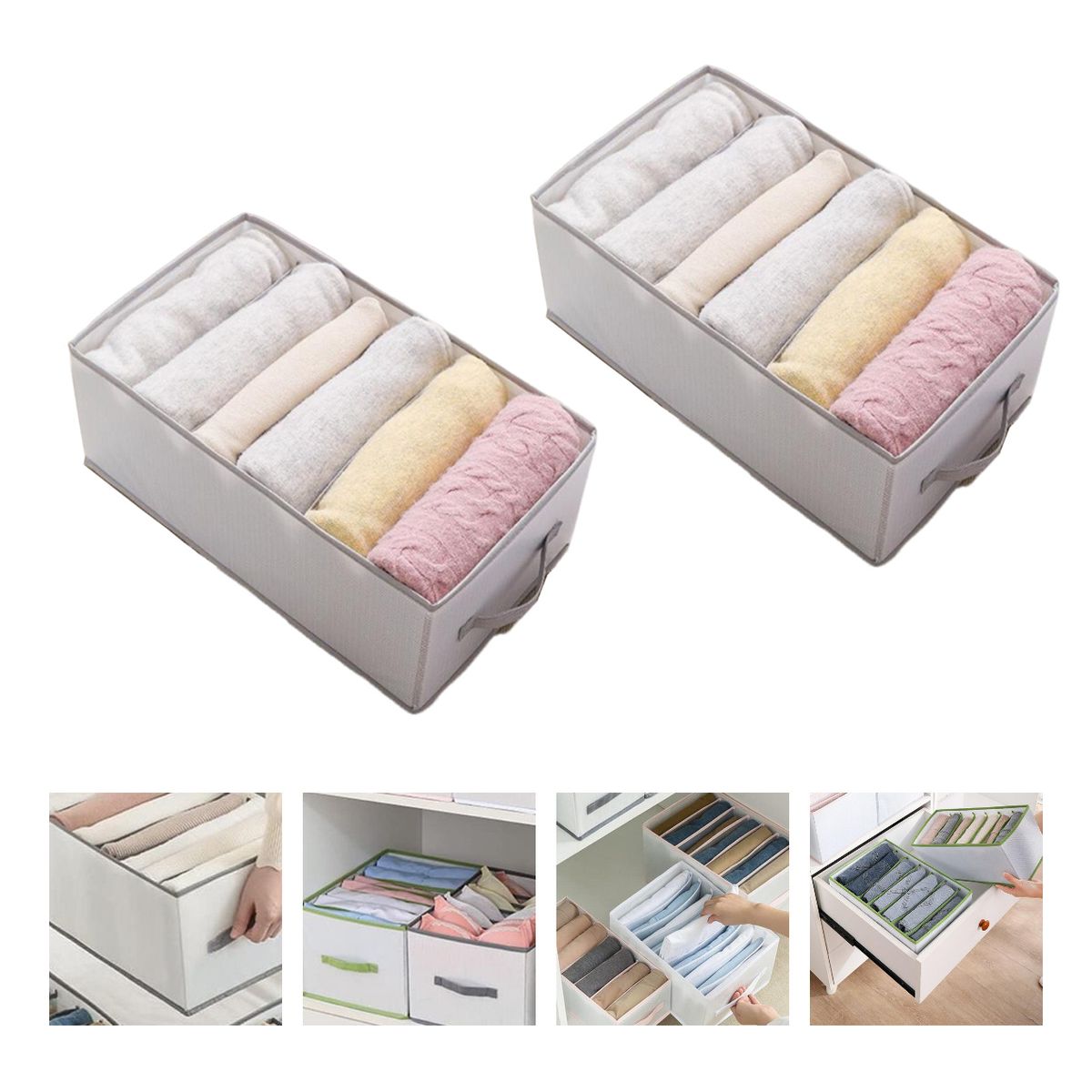 EINICIO - 2 Cajas Organizadoras Closet Cajas Organizadoras Para Ropa