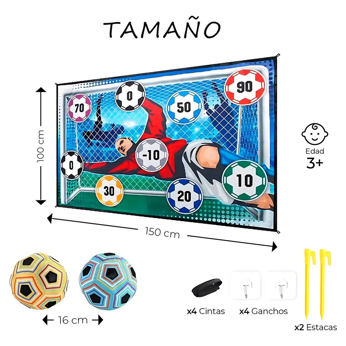 GENERICO - Juego De Fútbol Infantil 2 En 1 Para Interior Y Exterior