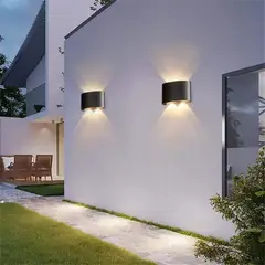 KUANGYE - Pack X2 Lámparas Foco Aplique Pared Led 4w Uso Exterior Interior Ip65
