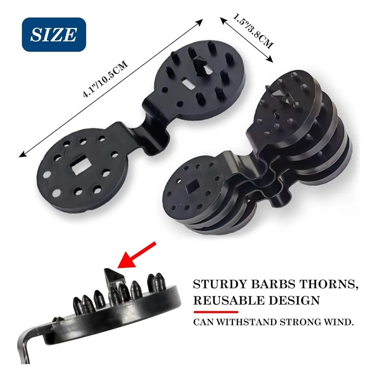 KUANGYE - 40Pcs Clips De Fijaciónpara RedesGancho Para Camping Lona Media Sombra Malla Raschel