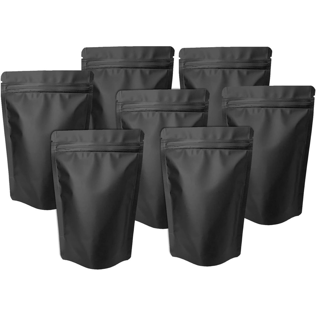 KUANGYE - 100 Bolsas Doypack Negro 14x20cm Cierre Hermético