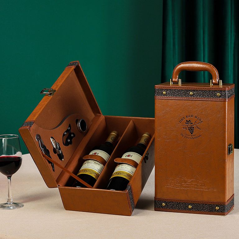 MAURY 1928 木箱ギフトボックス入り 甘味果実酒 750ml UMEXUS Caja Para Vinos Maleta De Cuero Regalo Con Accesorios