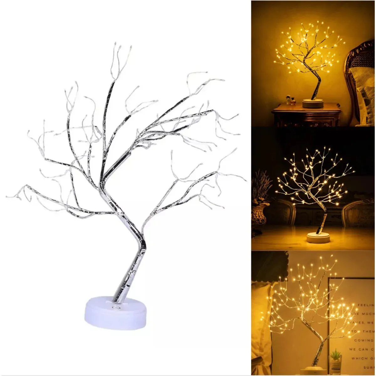 GENERICO - Lámpara mesa Bonsai LED Luz Hada