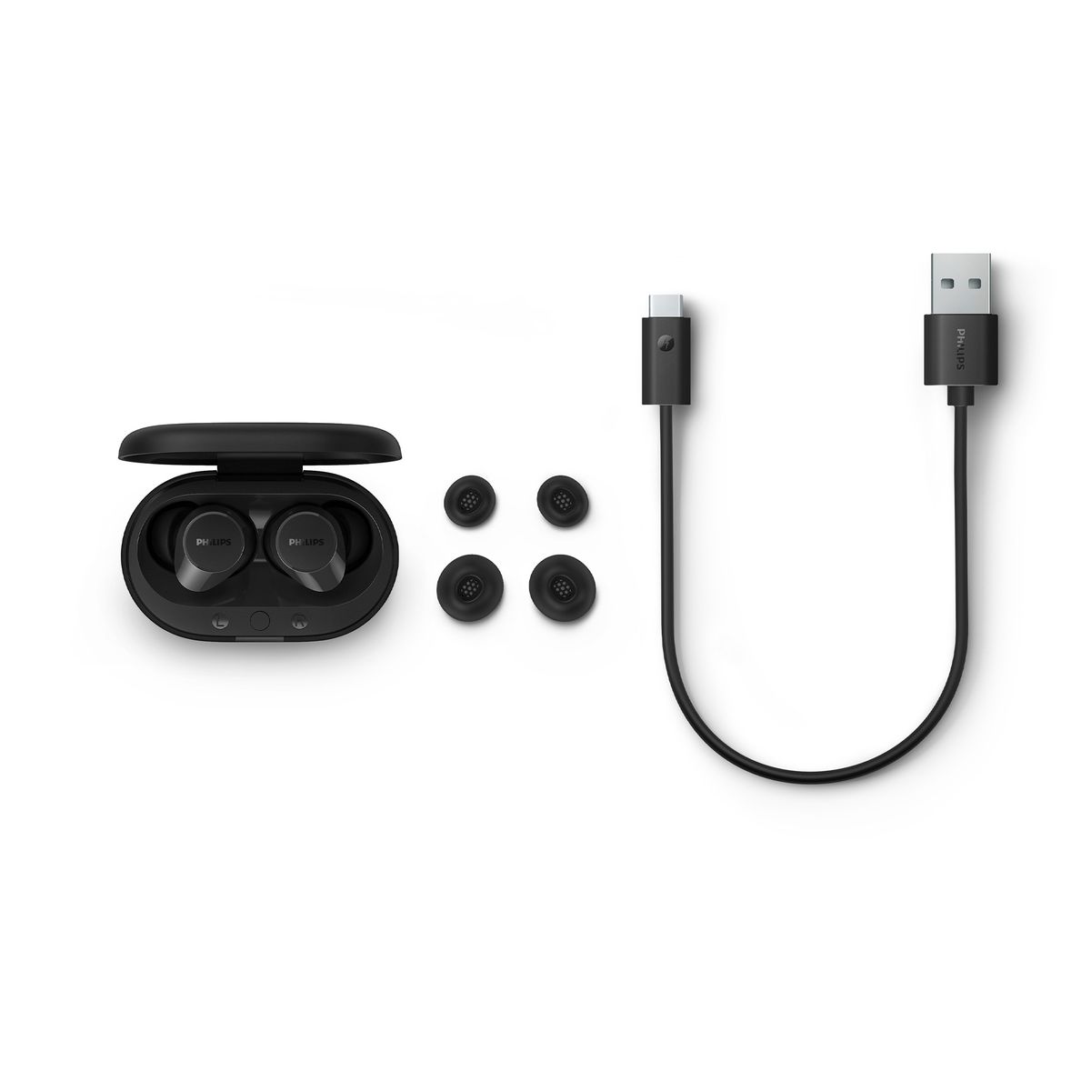 PHILIPS - AUDÍFONOS BLUETOOTH TRUE WIRELESS NEGRO PHILIPS TAT1209BK