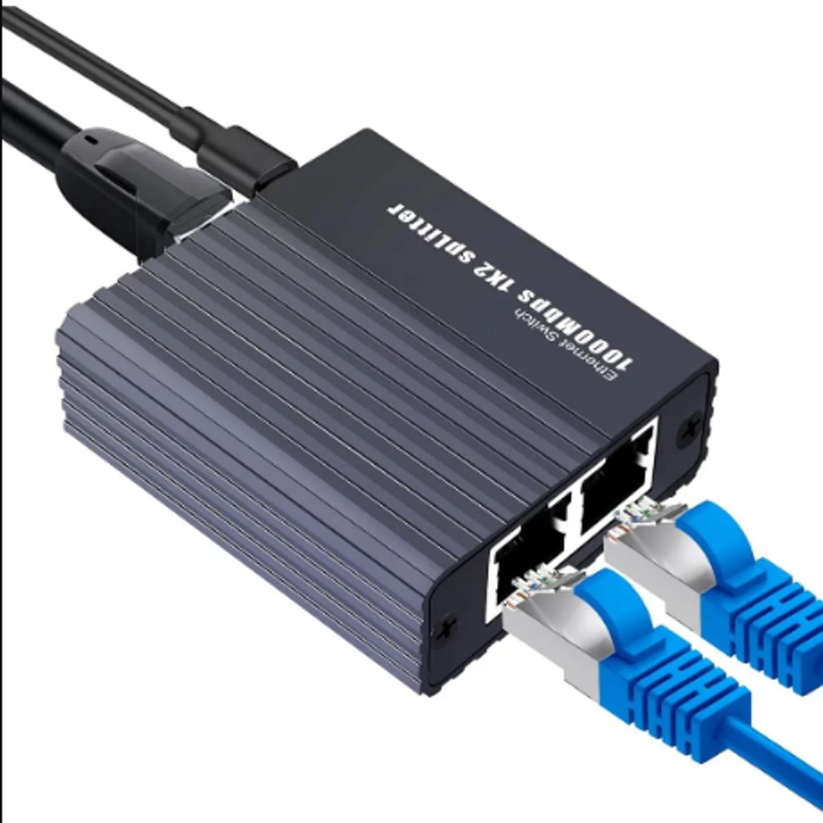 GENERICO - Adaptador Ethernet Rj45 Divisor De Red 2 Puertos 1000mbps